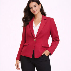 NWT Women's Tahari Arthur S. Levine Red Blazer Size 2